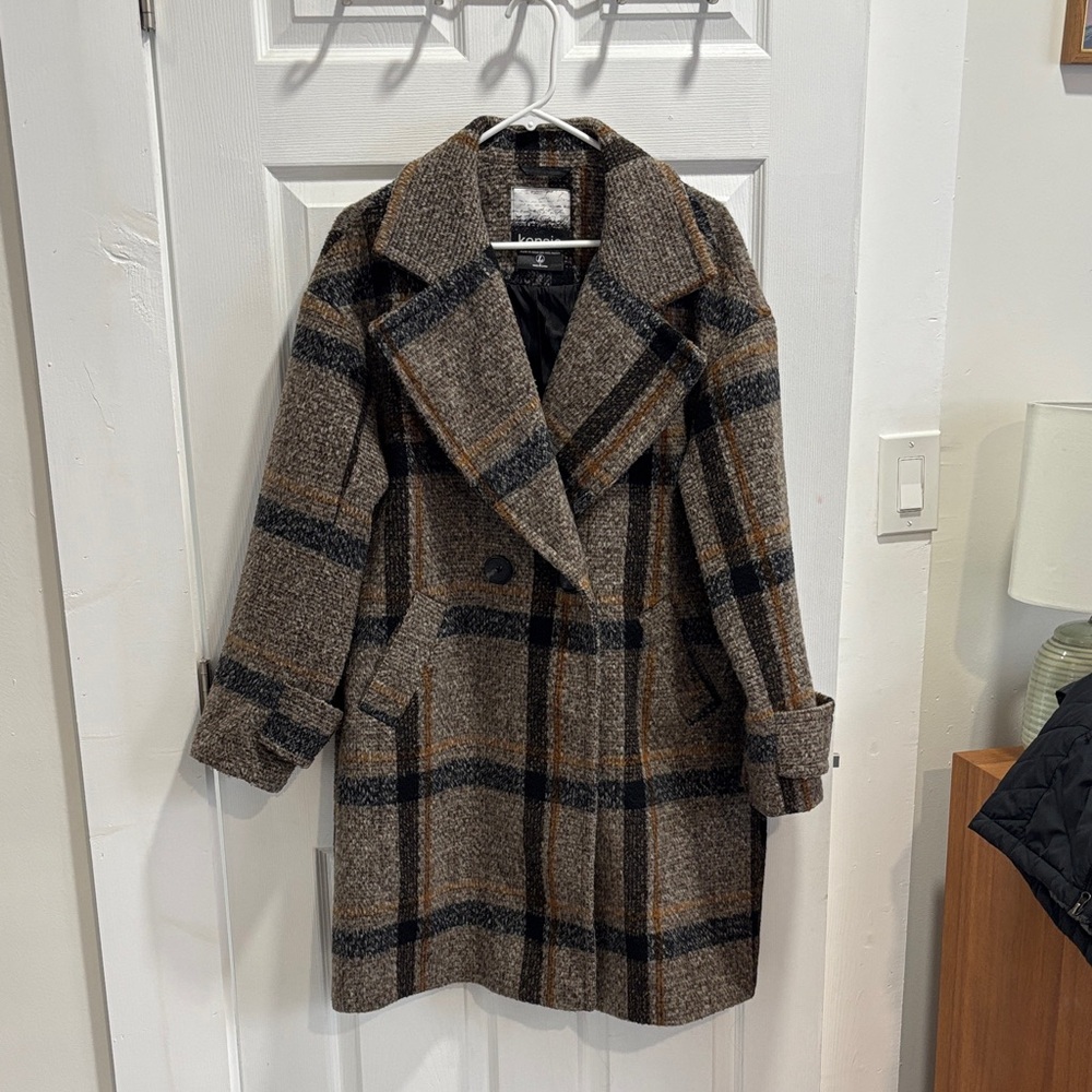 Long Double Breasted Boucle Winter Coat